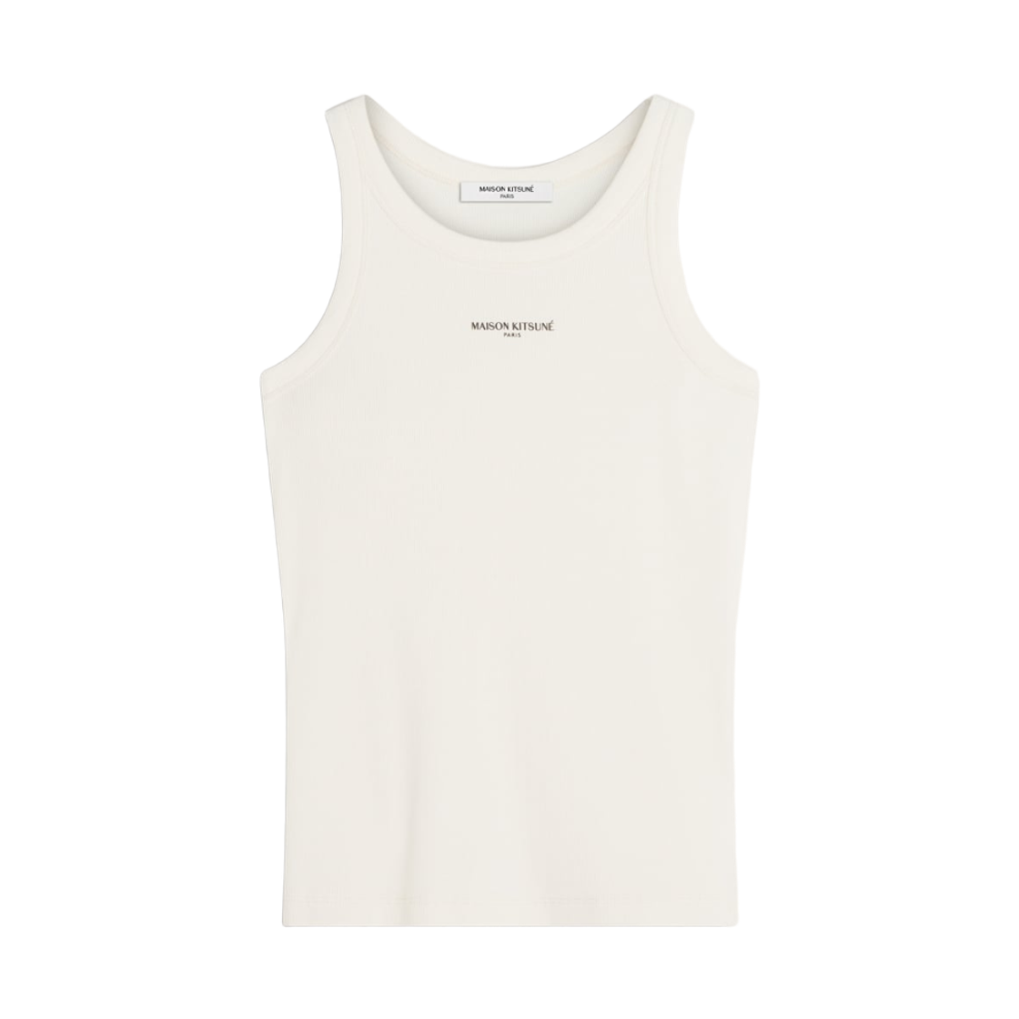 QW00600KA0033-0063 (W) Maison Kitsune Paris Ribbed Tank Top Noble Beige
