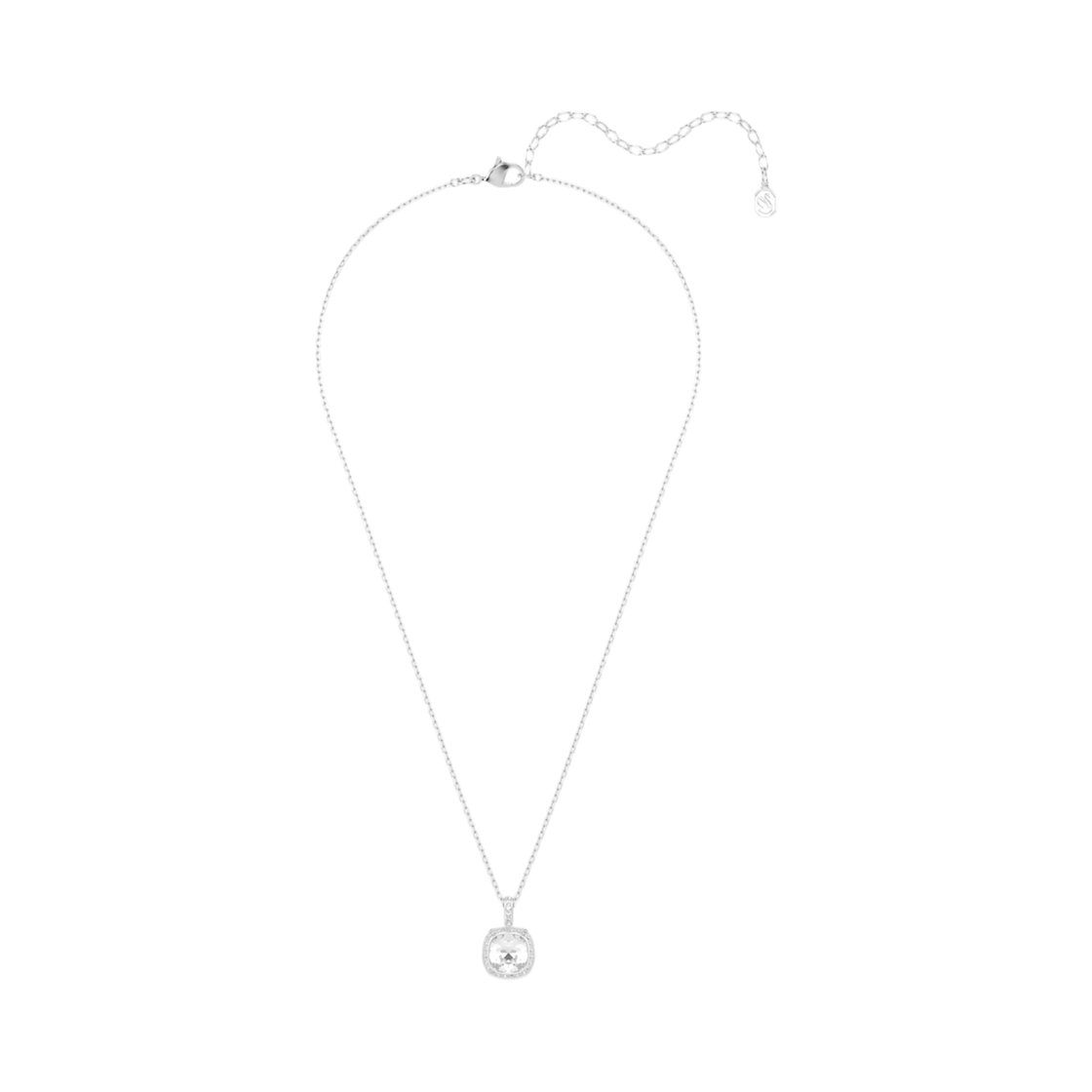 (W) 스와로브스키 우나 엔젤릭 펜던트 쿠션 컷 화이트 로듐 플래팅((W) Swarovski Una Angelic Pendant Cushion Cut White Rhodium Plated) - 2