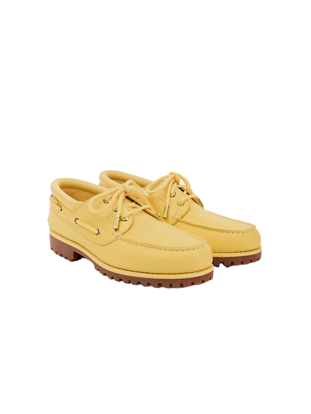 Timberland x Jacquemus Authentic Boat Shoes Aqua Nubuck, Timberland x Jacquemus 3-Eye Lug Boat Shoes Yellow - Medium 착용 스타일 - 4