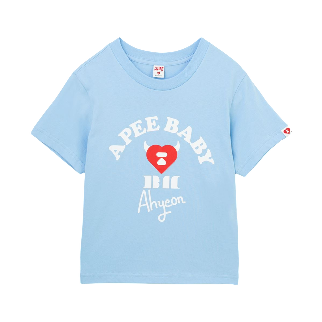 (W) 베이프 에이피 x 베이비 몬스터 에이프 베이비 프린트 티셔츠 #2 아현 삭스((W) BAPE Apee x Baby Monster Apee Baby Print T-Shirt #2 Ahyeon Sax) - 1