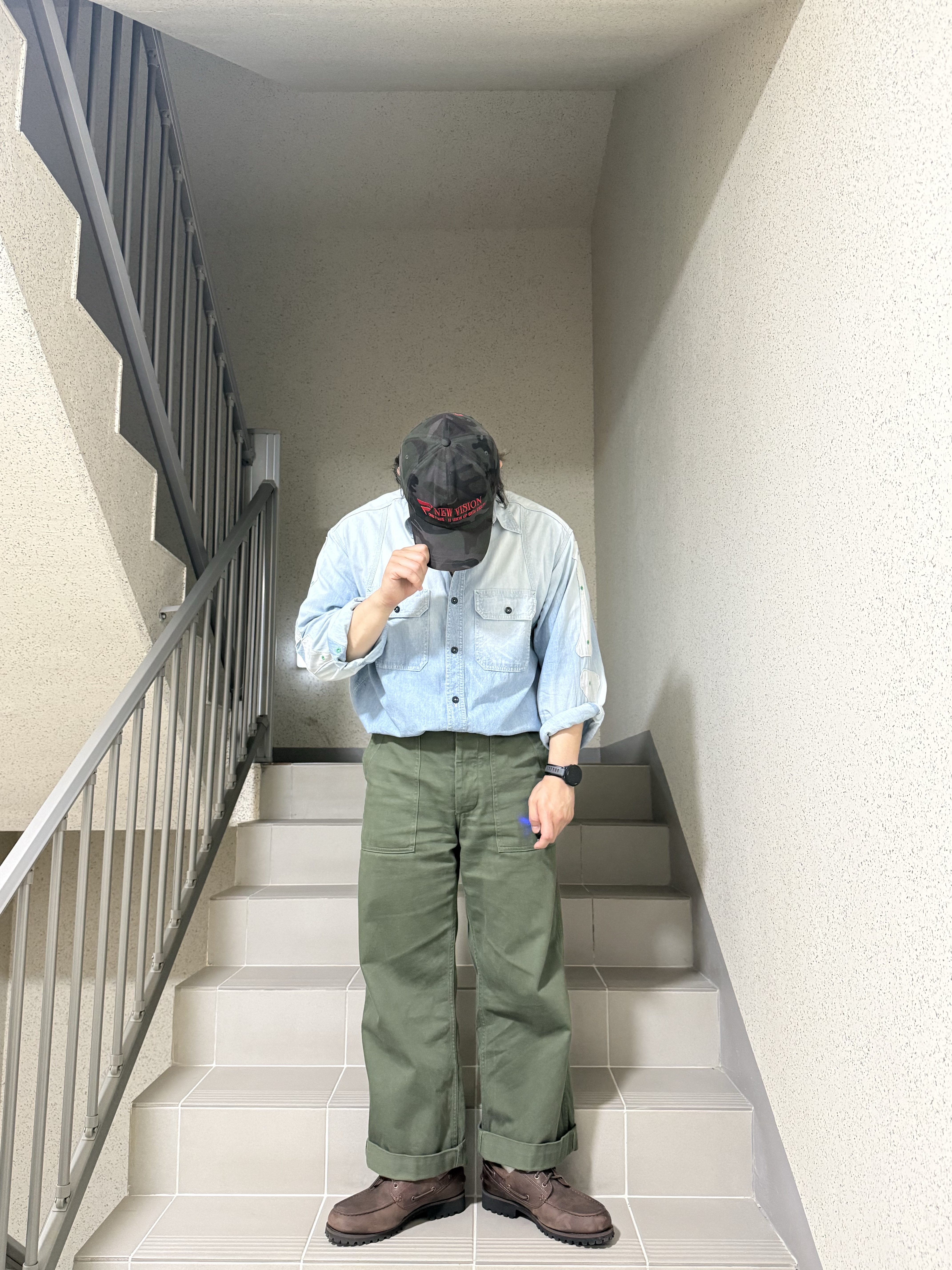Timberland x Thisisneverthat 3-Eye Authentic Boat Shoes Brown - Wide 착용 스타일 - 4
