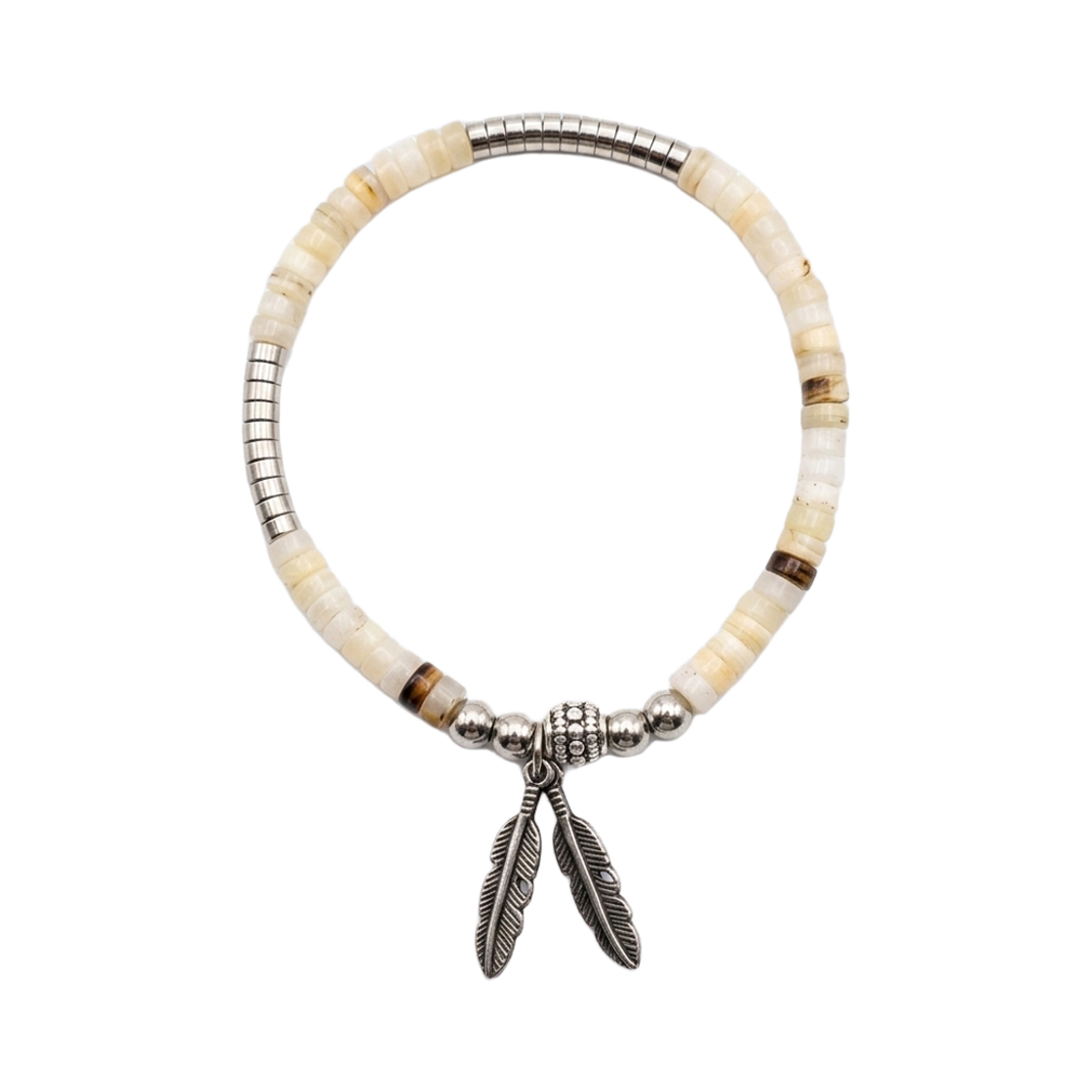 디셈버텐 플라워제이드 플랫 비즈 팔찌(December Ten Flower Jade Flat Beads Bracelet)