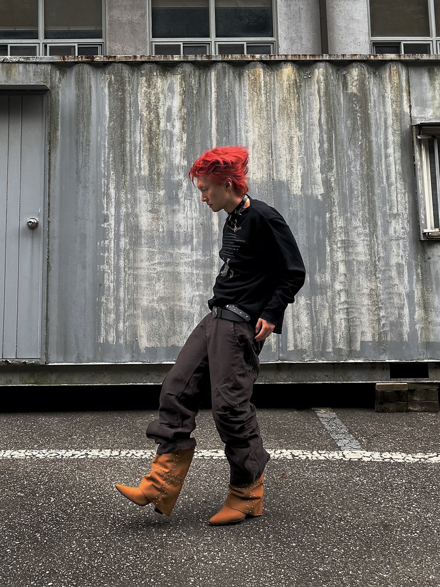 IGNOTA Core:14 Shell Cargo Pants Dune, Hysteric Glamour Vixen Girl Necklace Silver 착용 스타일 - 3
