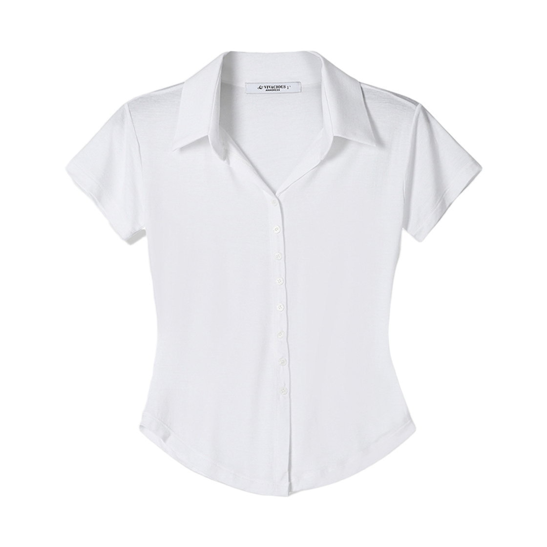 AD42TS29WH Avandress Sopy Collar Short-Sleeve White