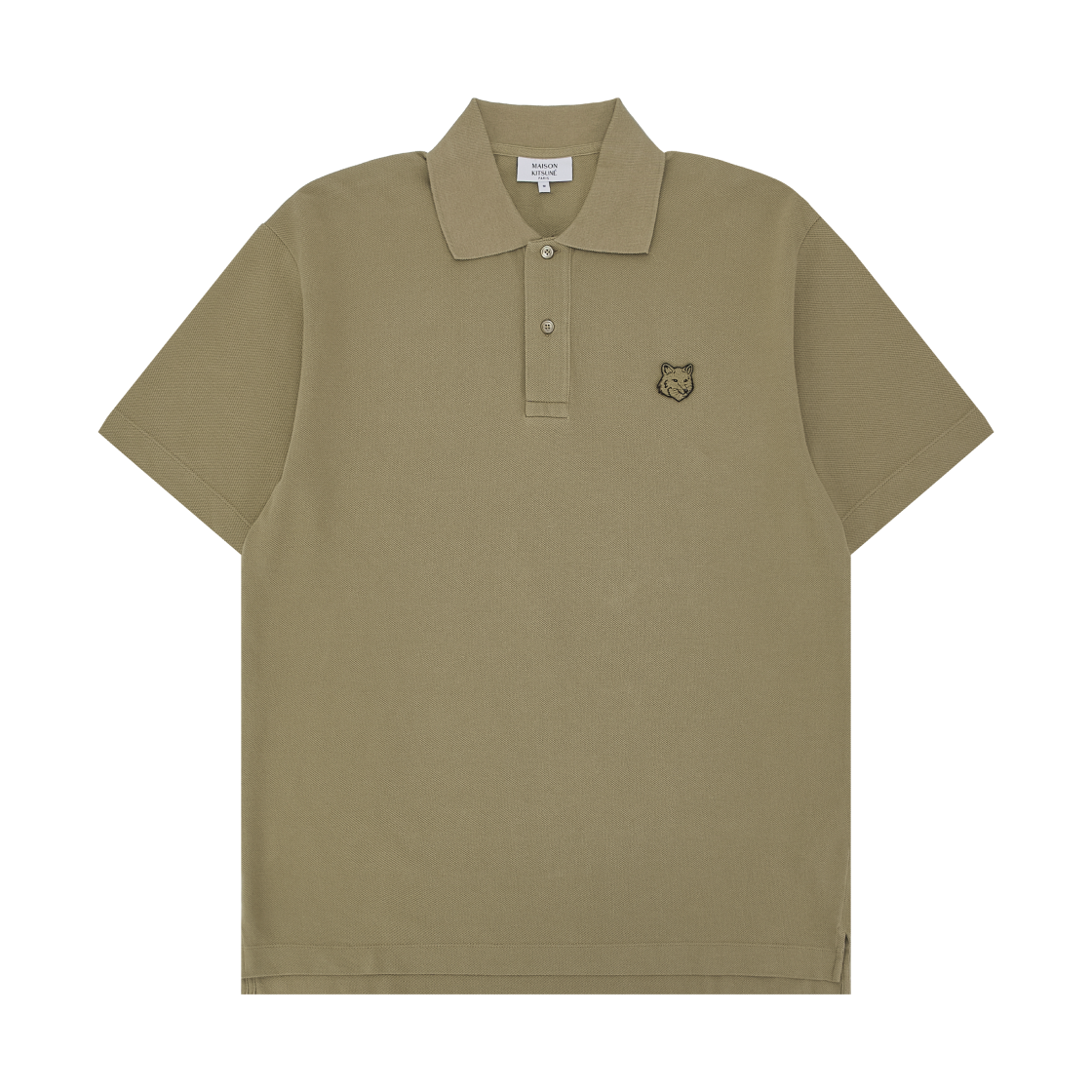 MM00210KJ7010-0117 Maison Kitsune Bold Fox Head Patch Comfort Polo Cardamon