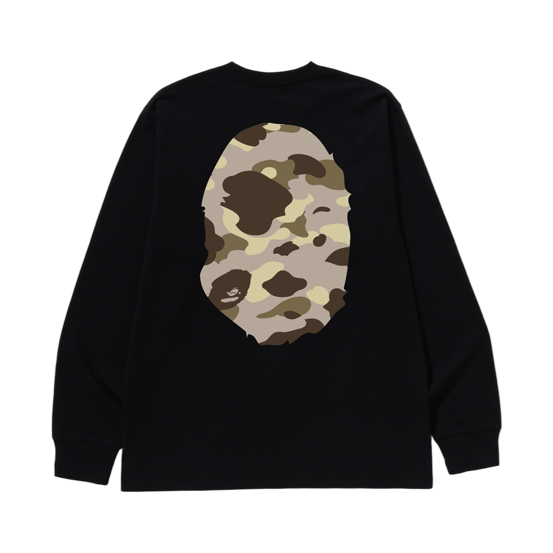베이프 컬러 카모 빅 에이프 헤드 롱슬리브 티셔츠 블랙 브라운(BAPE Color Camo Big Ape Head L/S T-Shirt Black Brown) - 2