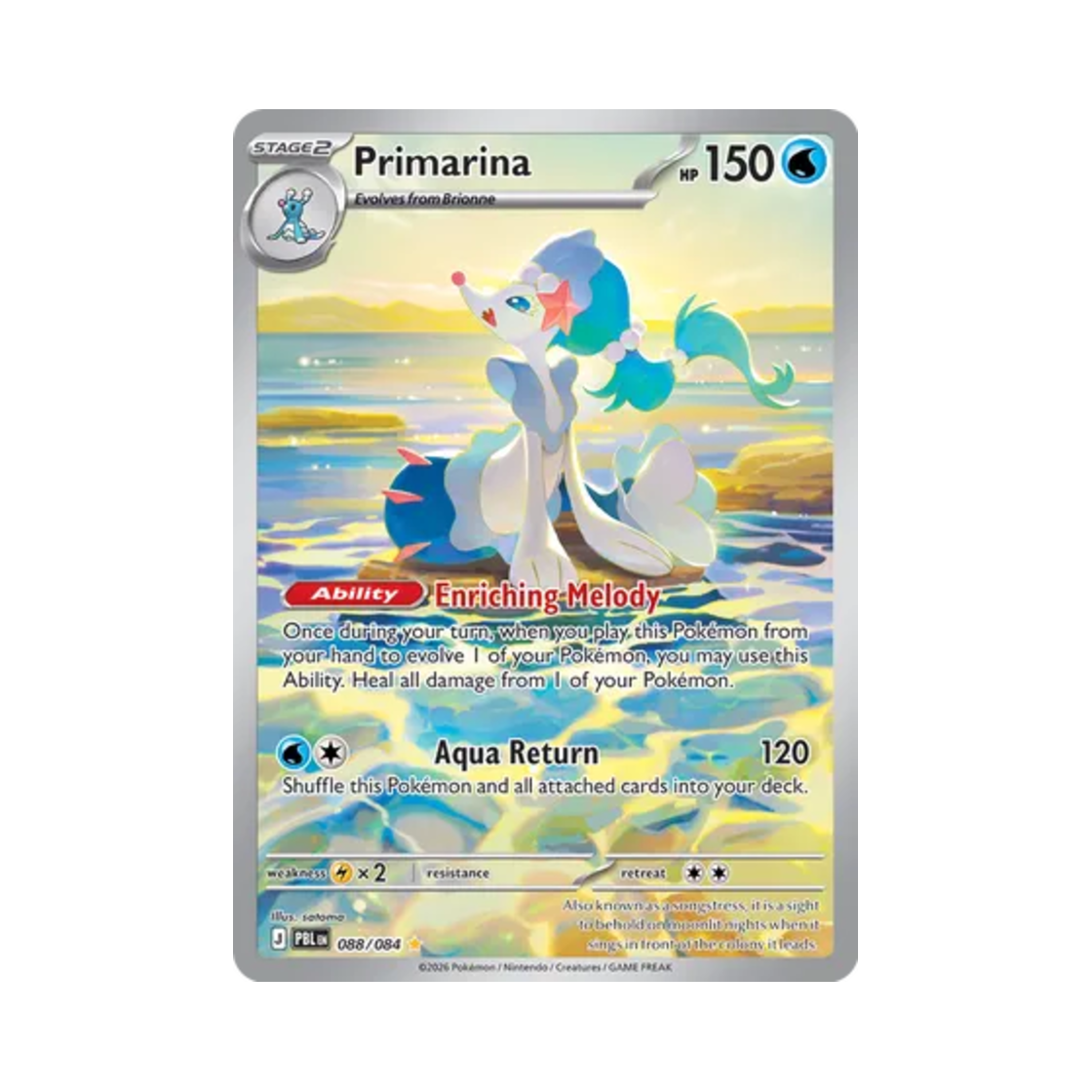 포켓몬 TCG 누리레느 AR 피치 블랙 (영문판)(Pokemon TCG Primarina AR Pitch Black (English Ver.))
