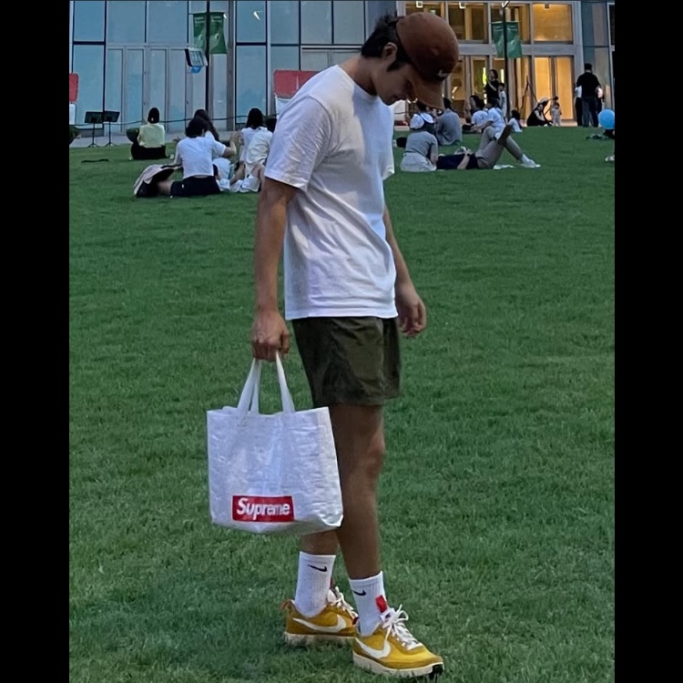 Nike x Tom Sachs General Purpose Shoe Archive, Supreme Washed Chino Twill Camp Cap Brown - 22FW 착용 스타일