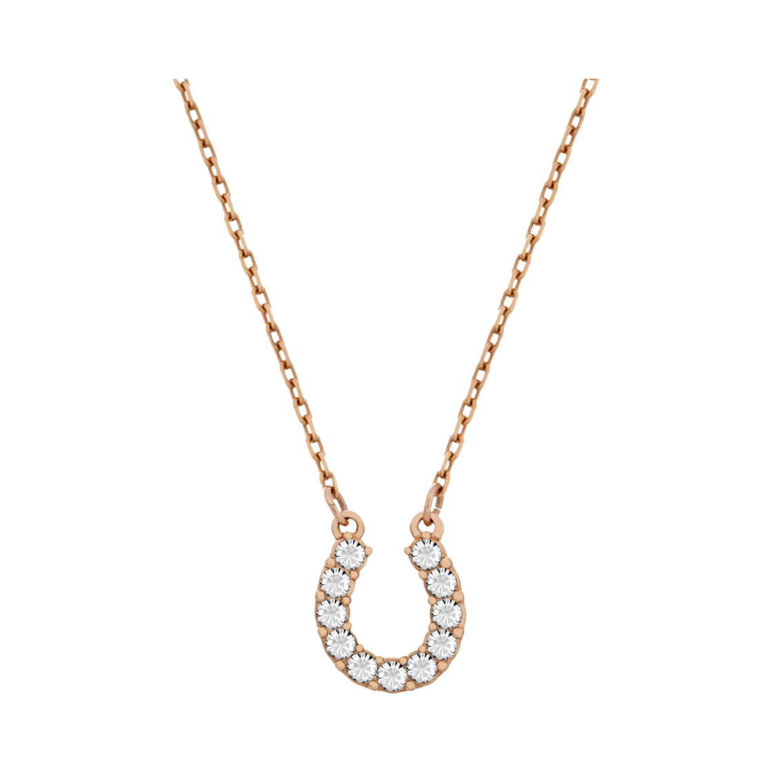 5094964 (W) Swarovski Towards Necklace Horseshoe White 18K Rose Gold Finish