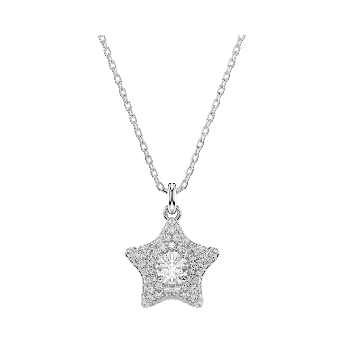 5758393 (W) Swarovski Sublima Pendant Round Cut Star White Rhodium Plated