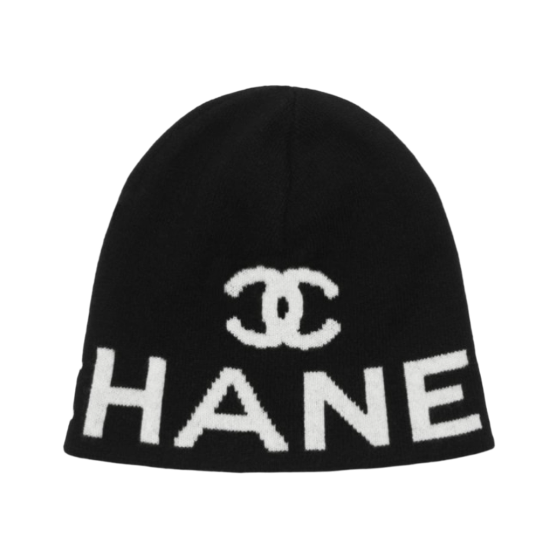 AAC438-B26208-UD990 Chanel Beanie Cashmere Wool & Black White