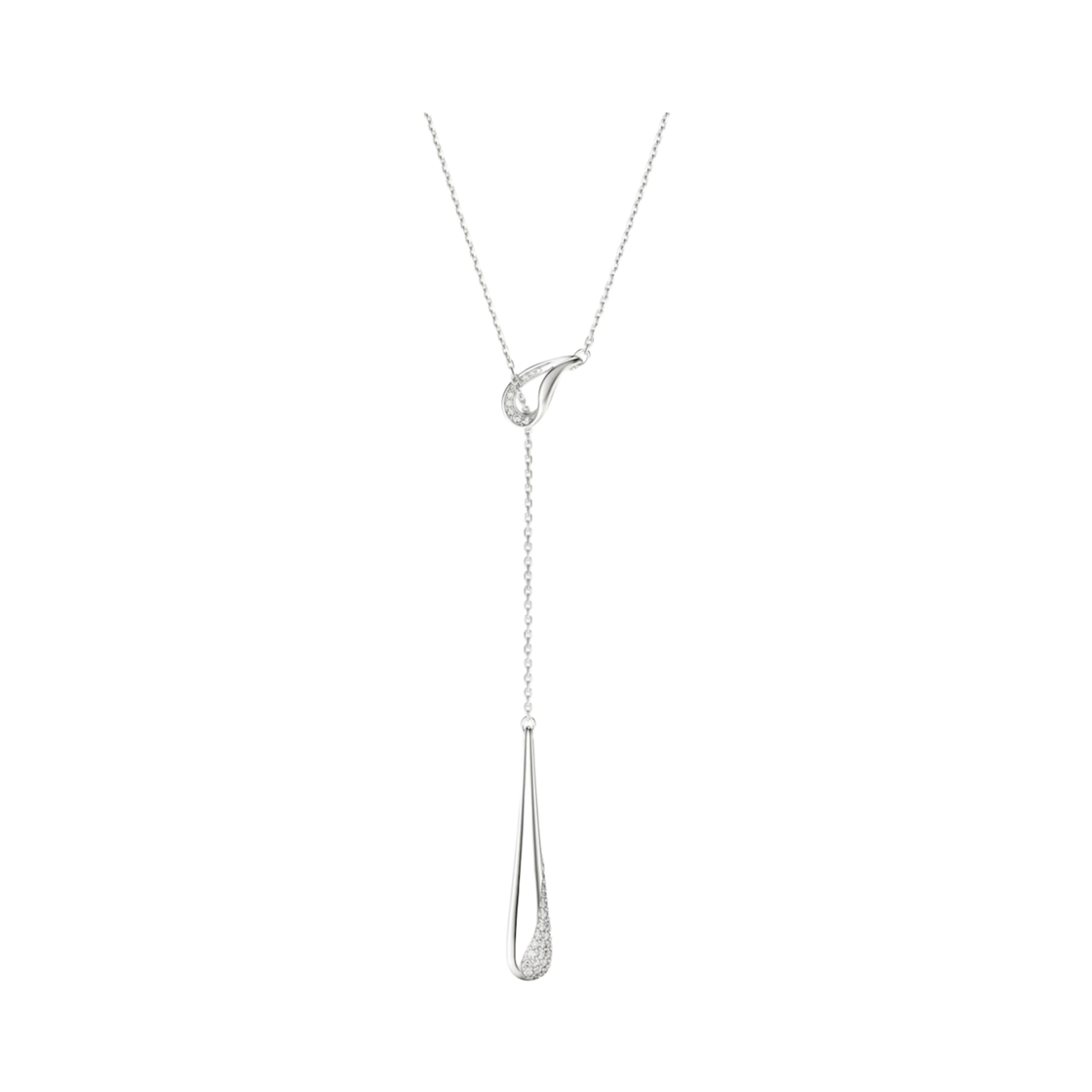 5741221 (W) Swarovski Classica Y Pendant Round Cut White Sterling Silver
