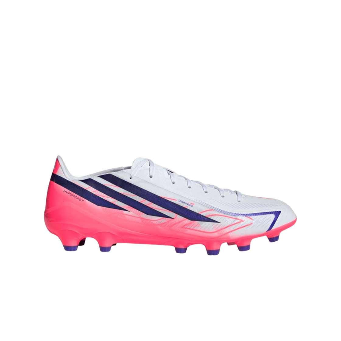 HQ2379 Adidas F50 Hyperfast League HG/AG Cloud White Solar Purple