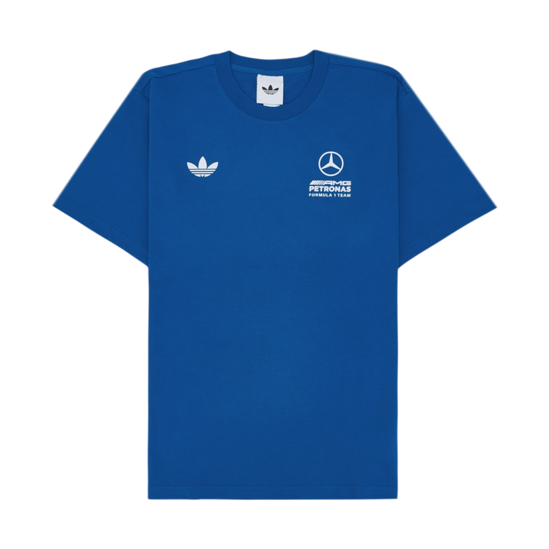 KT5130 Adidas x Mercedes AMG F1 Team Blue Wonder T-Shirt Bluebird White - KR Sizing (Non Marking Ver.)