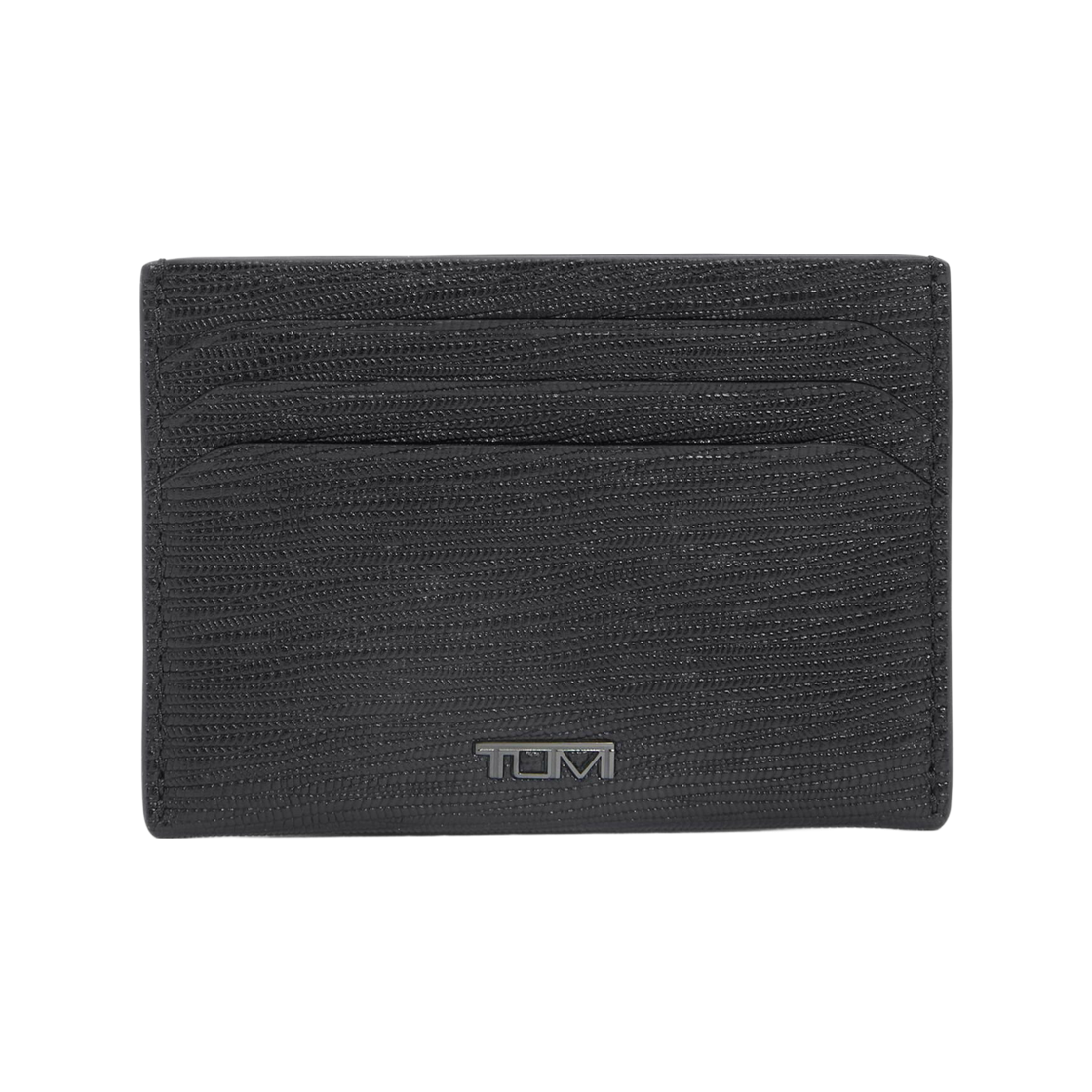 01262219DEM Tumi Nassau 6 Credit Slim Card Case Black Embossed
