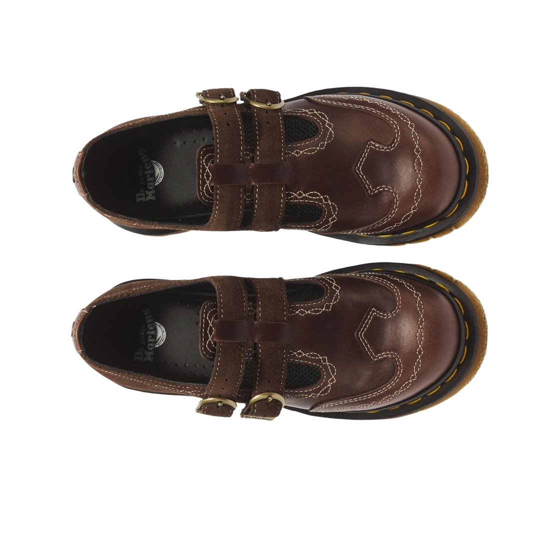 닥터마틴 8065 데저트 로데오 레더 스웨이드 메리 제인 다크 브라운(Dr. Martens 8065 Desert Rodeo Leather Suede Mary Jane Dark Brown) - 2