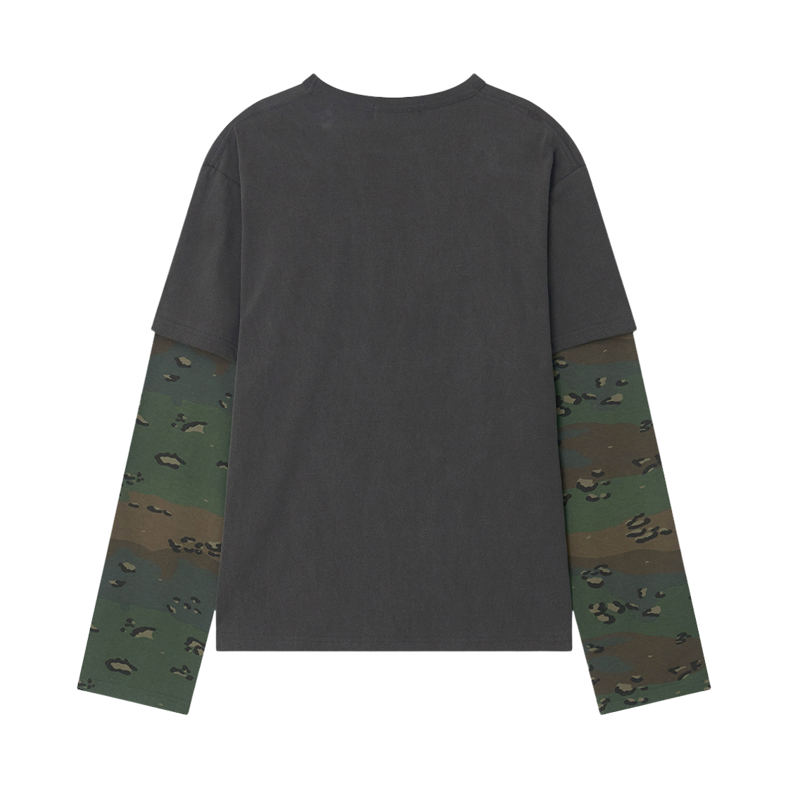 이우트 카모 레이어드 슬리브 티셔츠 차콜(EEUT Camo Layered Sleeve T-Shirt Charcoal) - 2