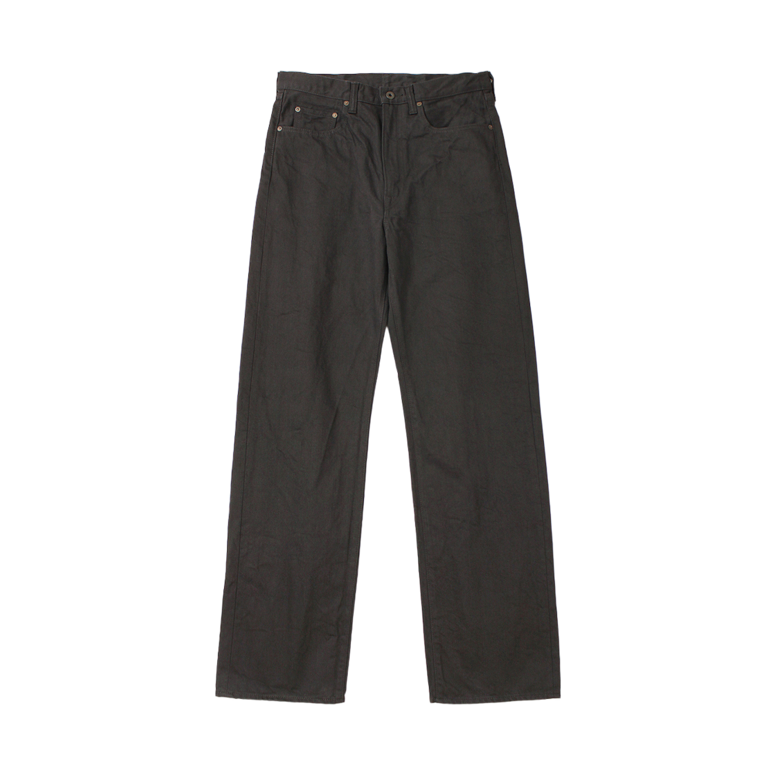K2603LP056 Kapital 14 oz. Black X Black Denim 5-Pocket Monkey Th Zip Closure Black