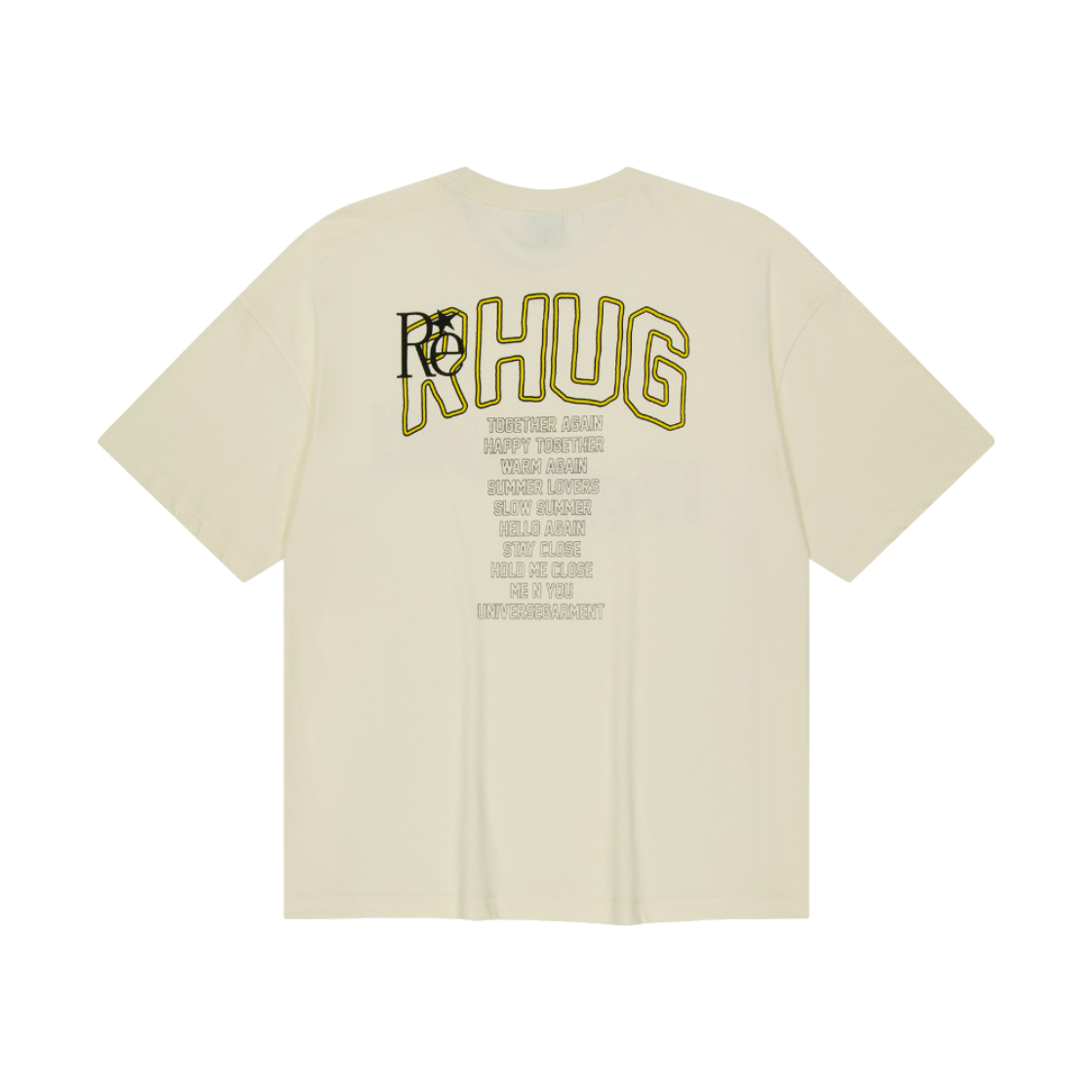 유니버스 가먼트 Happy 패밀리 크롭 티셔츠 아이보리(UNIVERSE GARMENT Happy Family Crop T-Shirt Ivory) - 2