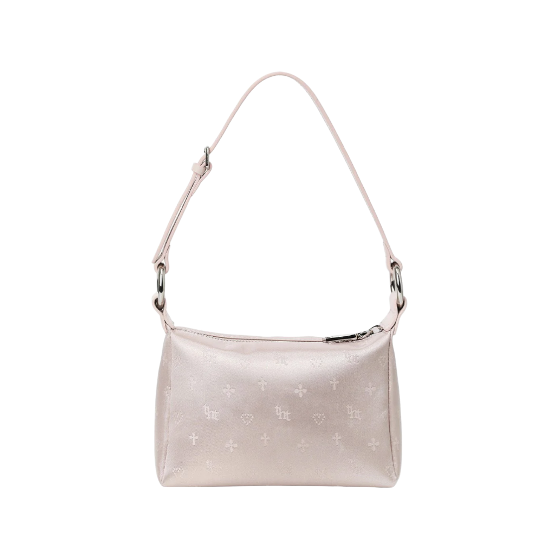 쓰리타임즈 Tht 자카드 미니백 핑크(Threetimes Tht Jacquard Mini Bag Pink)