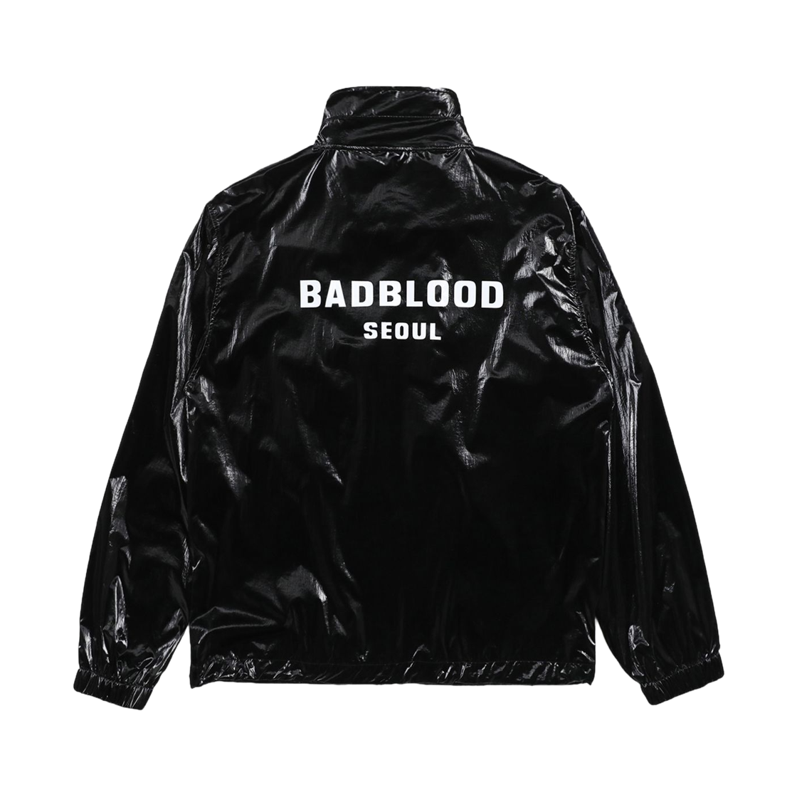 배드 블러드 프린트 로고 트랙 자켓 블랙(Bad Blood Print Logo Nylon Track Jacket Black)