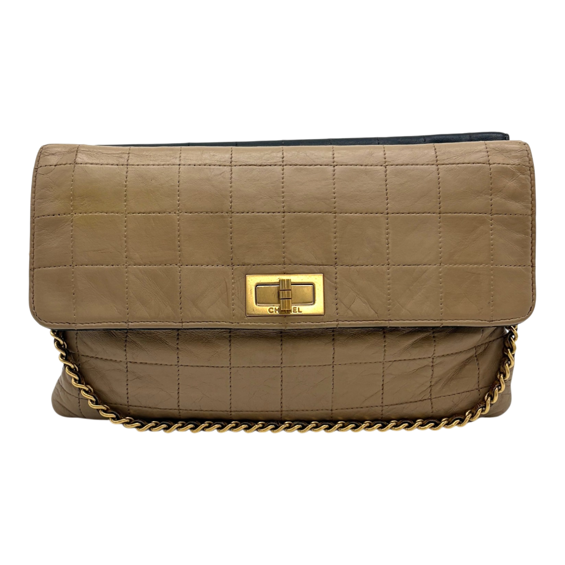ITM6BVHIMQR3 Chanel 2.55 Vintage Two Tone Chain Flap Shoulder Bag