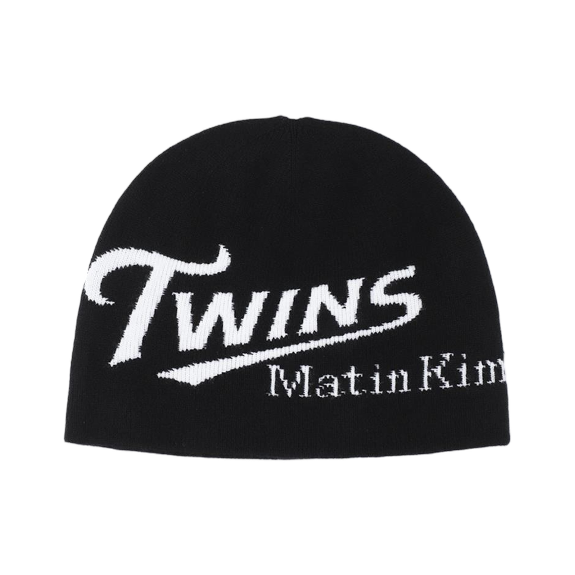 LG 트윈스 x 마뗑킴 로고 비니 블랙(LG Twins x Matin Kim Logo Beanie Black)