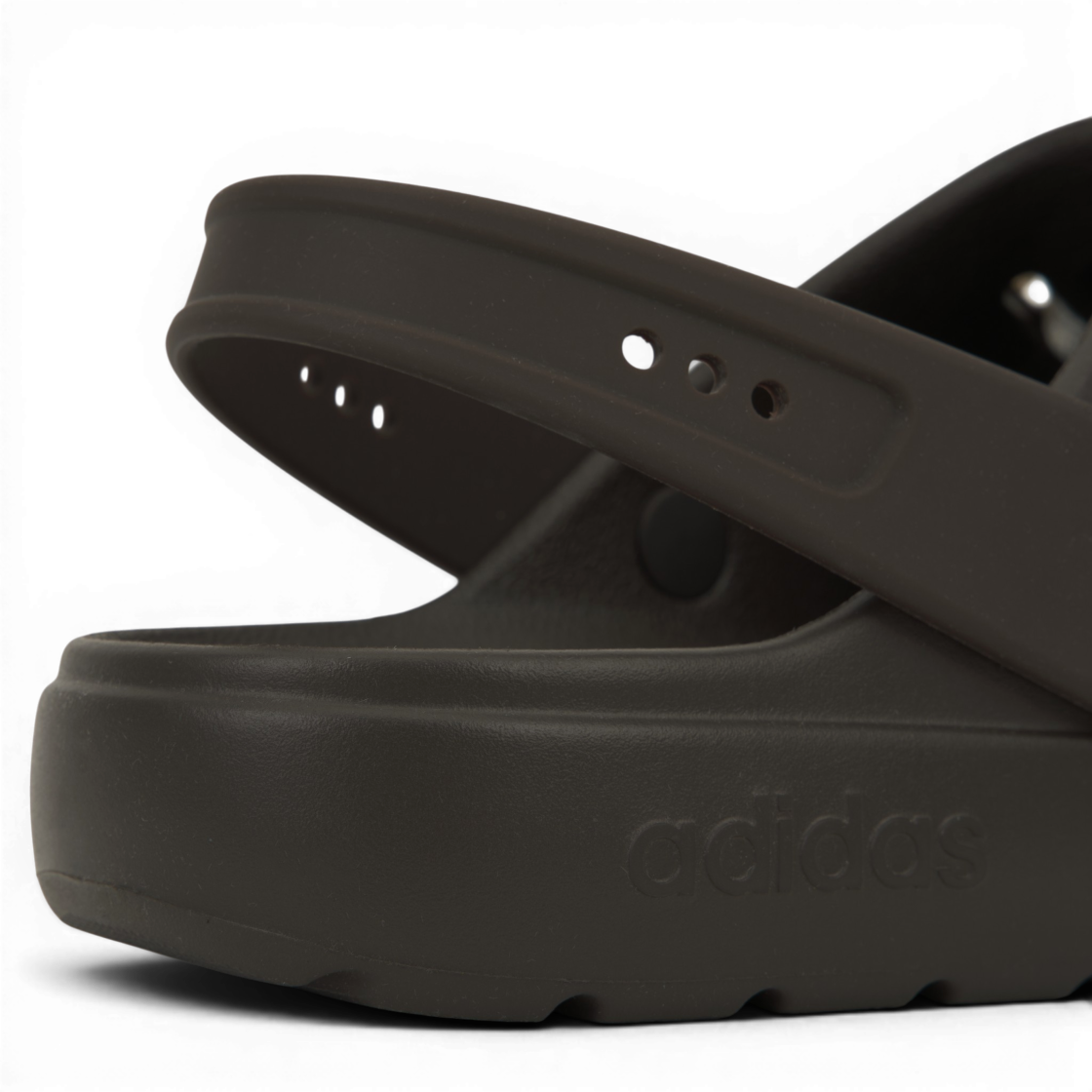 아디다스 스포츠웨어 아딜렛 2.0 클로그 샌들 다크 브라운 원더 화이트(Adidas Sportswear Adilette 2.0 Clog Sandal Dark Brown Wonder White) - 8