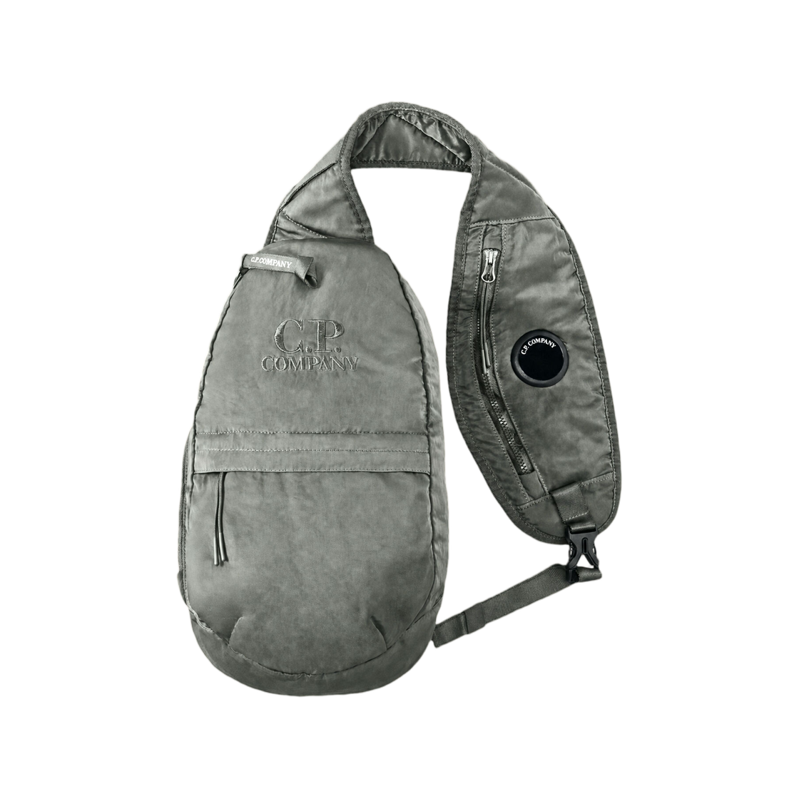 21CMAC186A005269G950 C.P. Company Nylon B Lens Crossbody Bag Castor Grey - 26FW