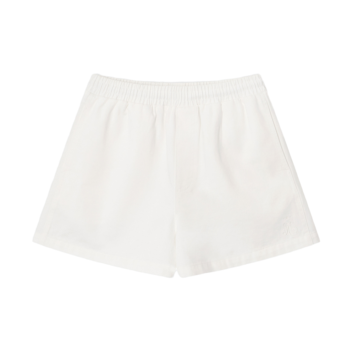 이우트 워시드 코튼 밴딩 쇼츠 아이보리(EEUT Washed Cotton Banding Shorts Ivory)