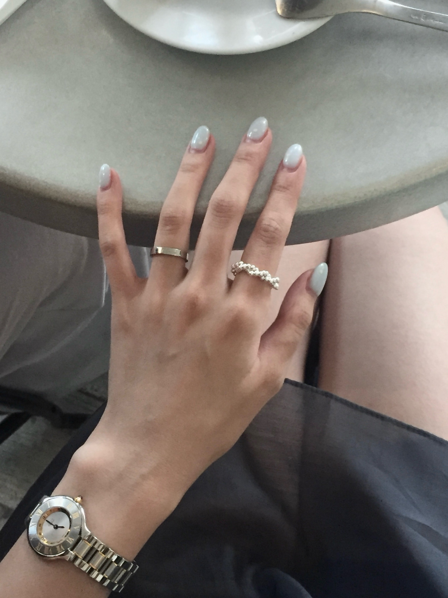 Cartier C Wedding Band Platinum 착용 스타일