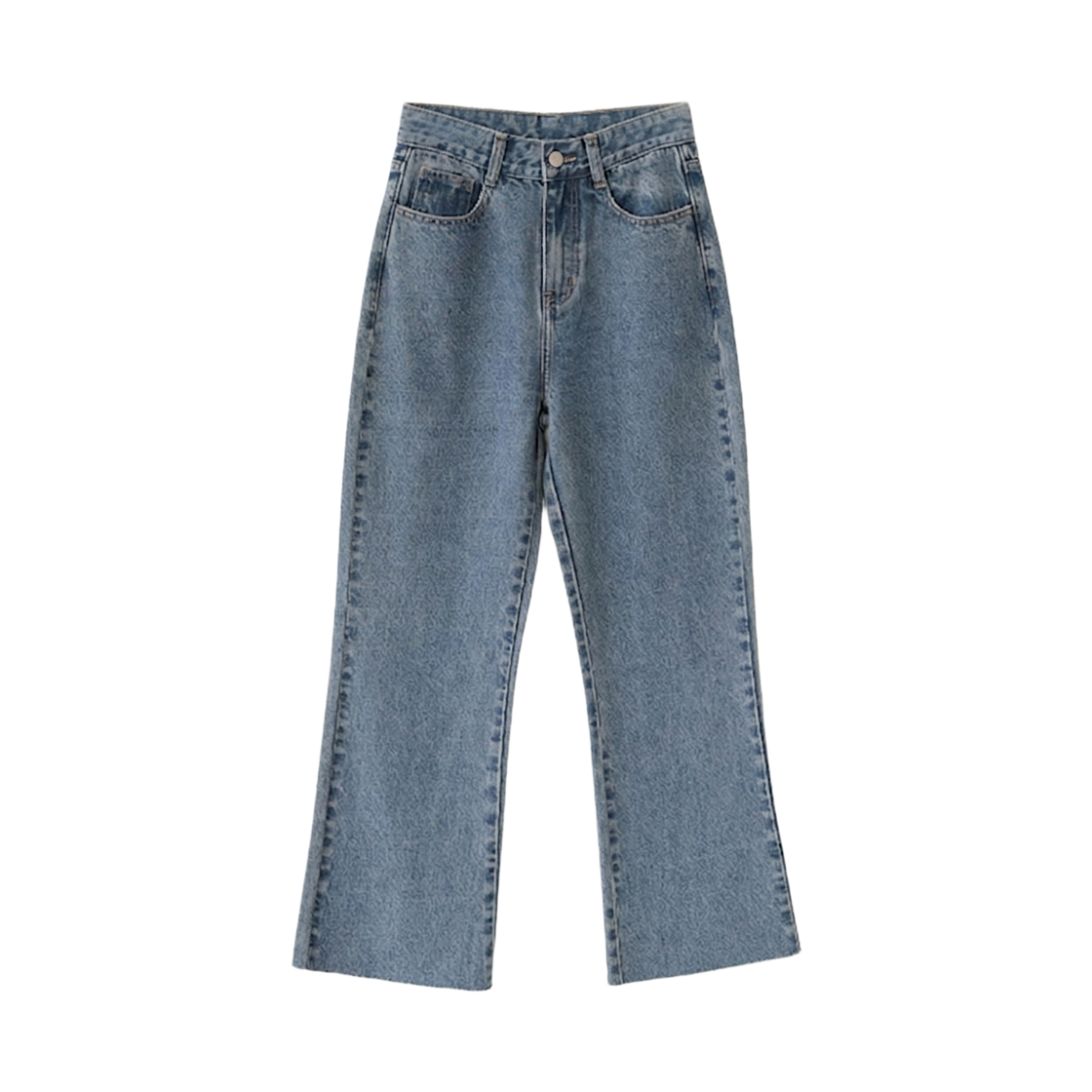 GW3629 GCLIP Cut-Off Hem Bootcut Long Wide Jeans