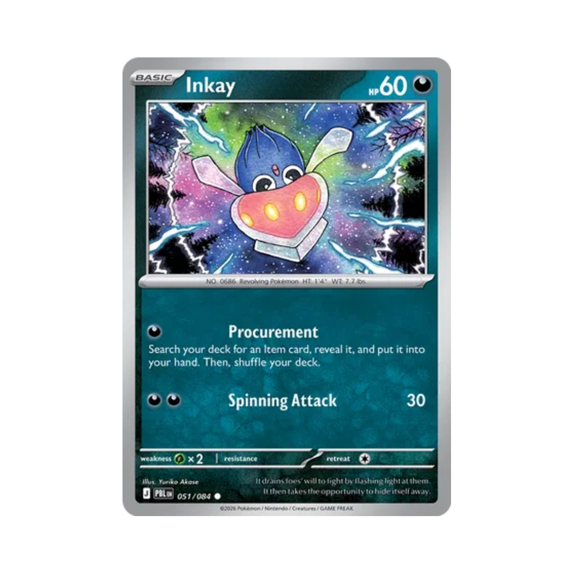 포켓몬 TCG 오케이징 C 피치 블랙 (영문판)(Pokemon TCG Inkay C Pitch Black (English Ver.)) - 1