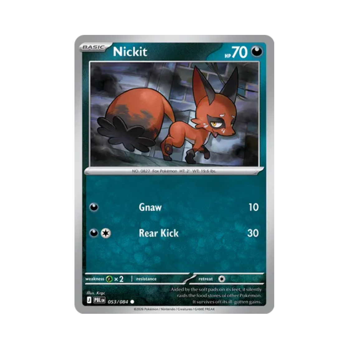 포켓몬 TCG 훔처우 C 피치 블랙 (영문판)(Pokemon TCG Nickit C Pitch Black (English Ver.)) - 1