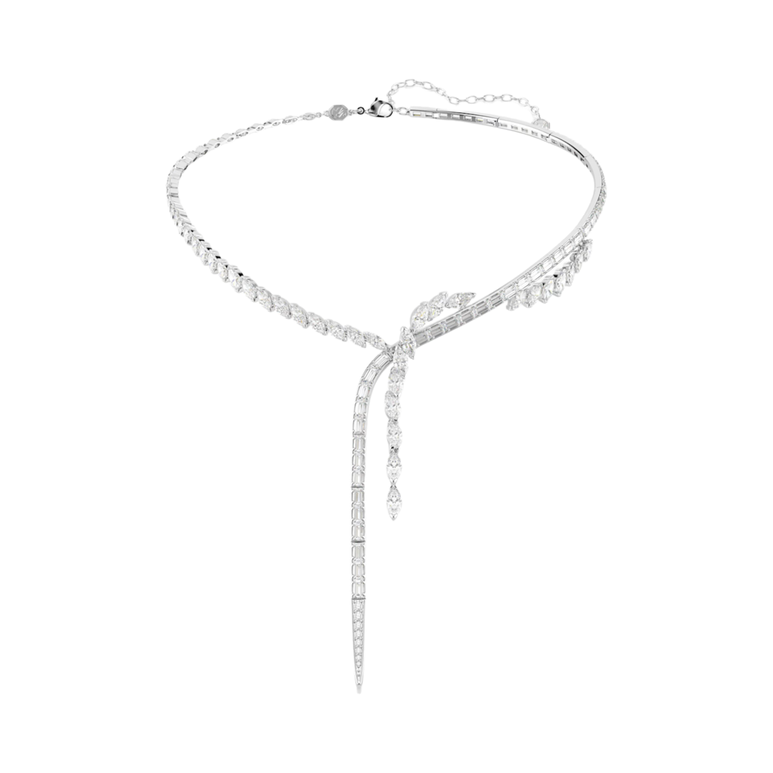 5748652 (W) Swarovski Mesmera Y Necklace Mixed Cut White Rhodium Plated