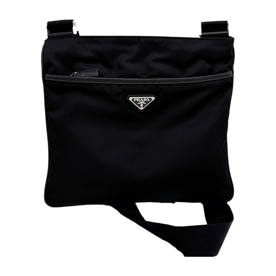 프라다 나일론 메신저백 크로스백 블랙(Prada Nylon Messenger Crossbody Bag Black) - 1