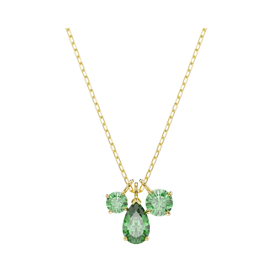 5754392 (W) Swarovski Mesmera Pendant Mixed Cut Green 18K Gold Finish