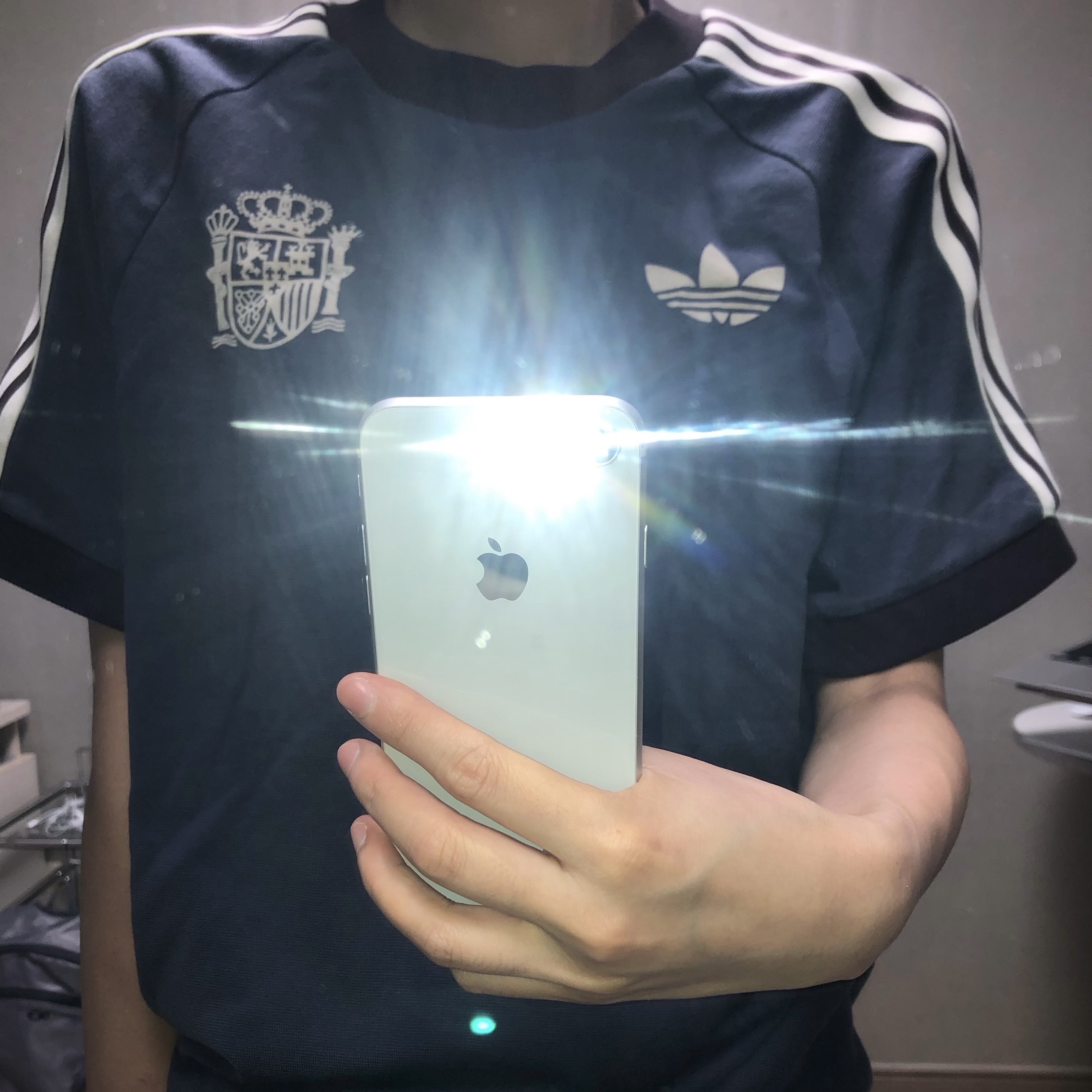 Adidas Spain Adicolor Classics 3-Stripes T-Shirt Shadow Navy - KR Sizing 착용 스타일