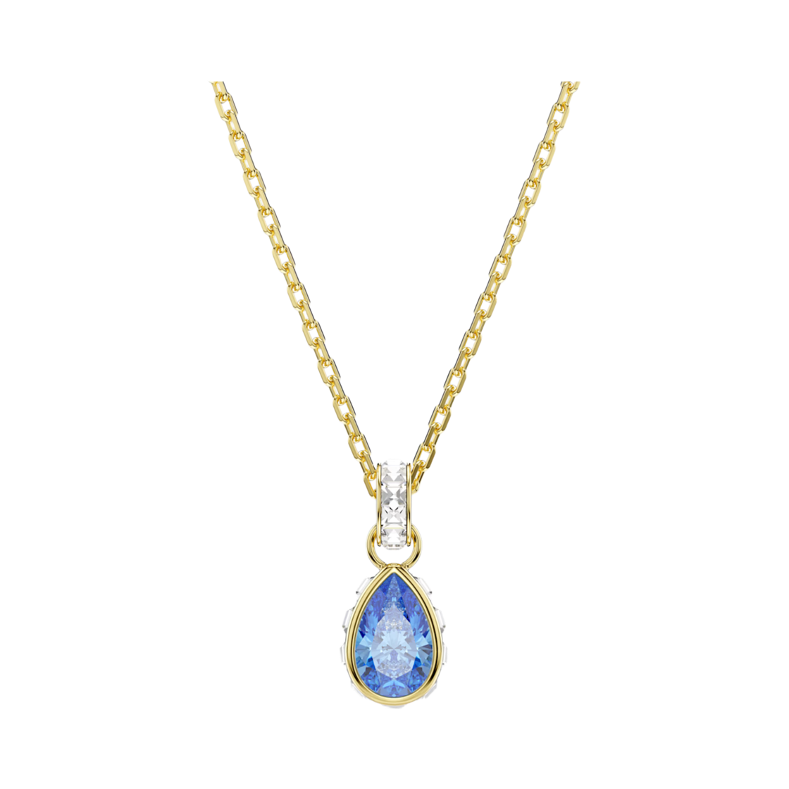 5757786 (W) Swarovski Chroma Pendant Pear Cut Blue 18K Gold Finish