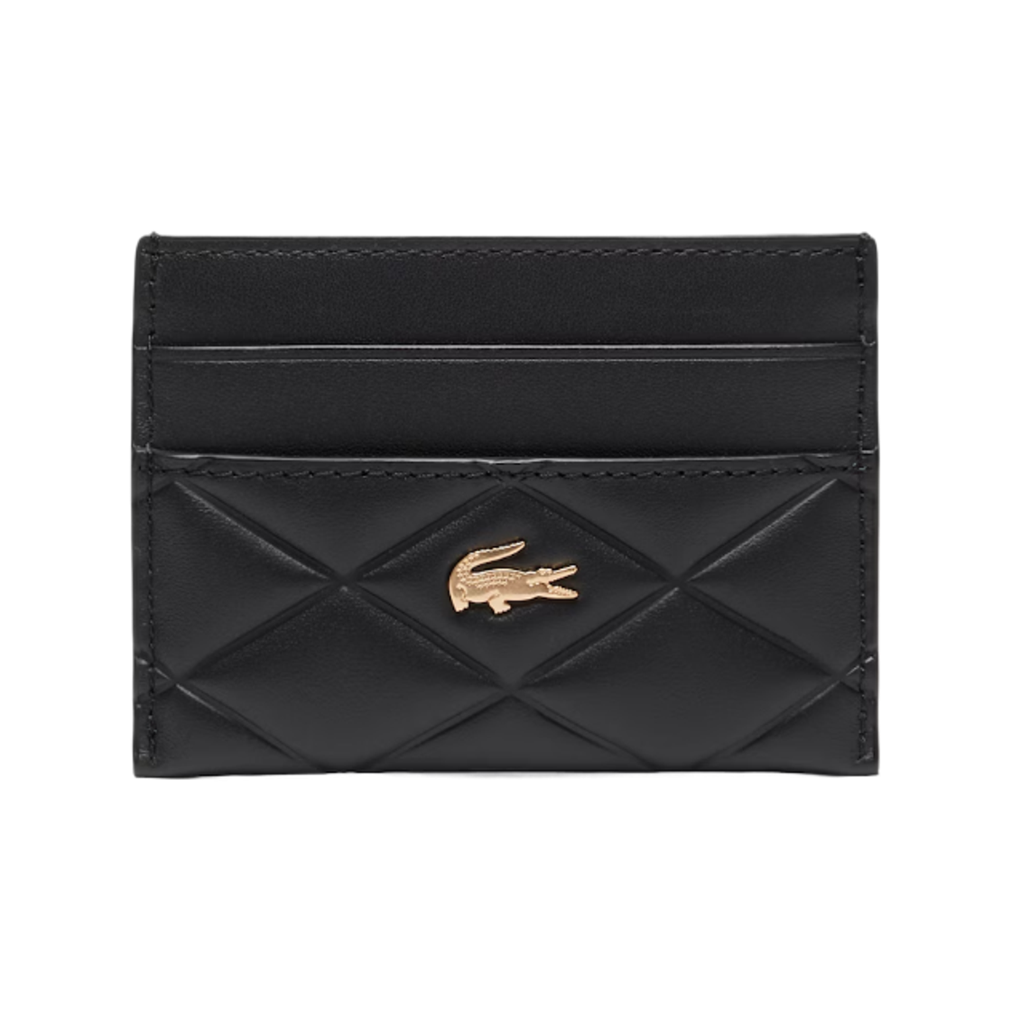 라코스테 크로코델 레더 카드 홀더 블랙(Lacoste Crocodelle Leather Card Holder Black) - 1