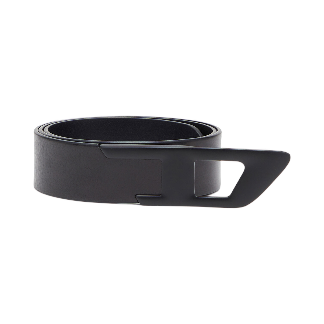 X10867PR666-H1669 Diesel 4cm Leather Belt with Metal D Buckle Black