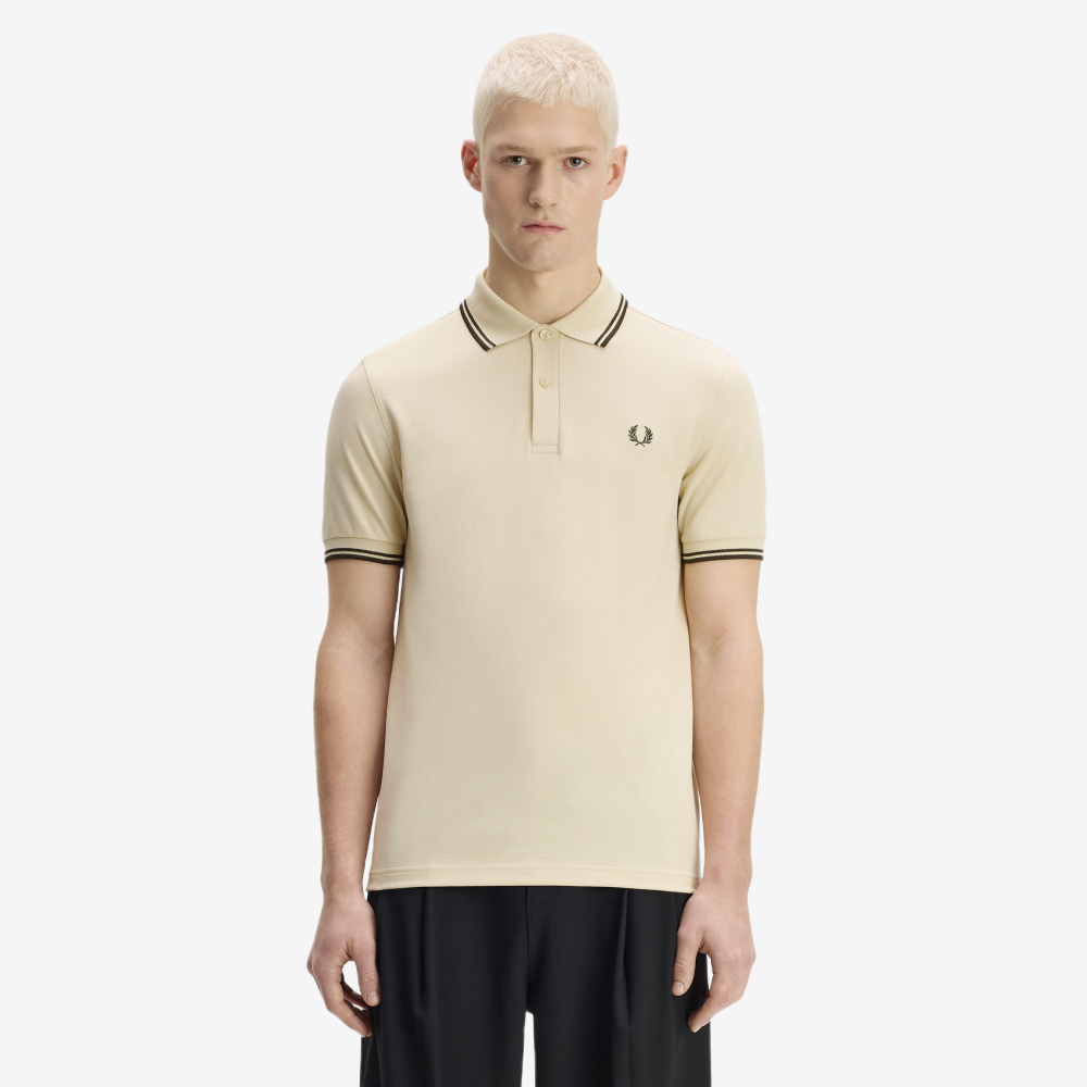 프레드페리 M3600 트윈 팁 프레드페리 셔츠 오트밀 나이트그린(Fred Perry M3600 Twin Tipped Fred Perry Shirt Oatmeal Night Green) - 2