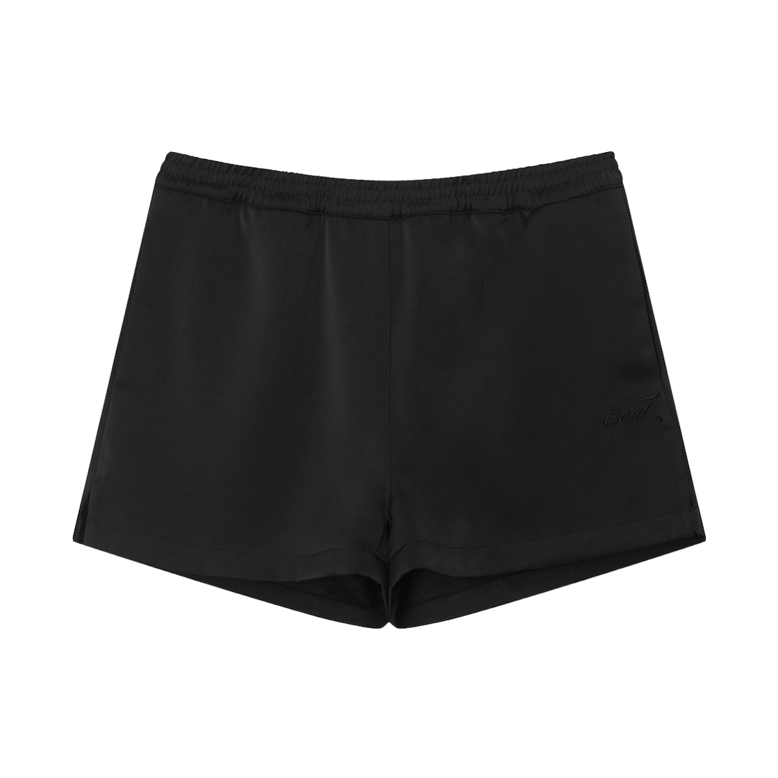 이우트 새틴 밴딩 팬츠 블랙(EEUT Satin Banding Shorts Black)
