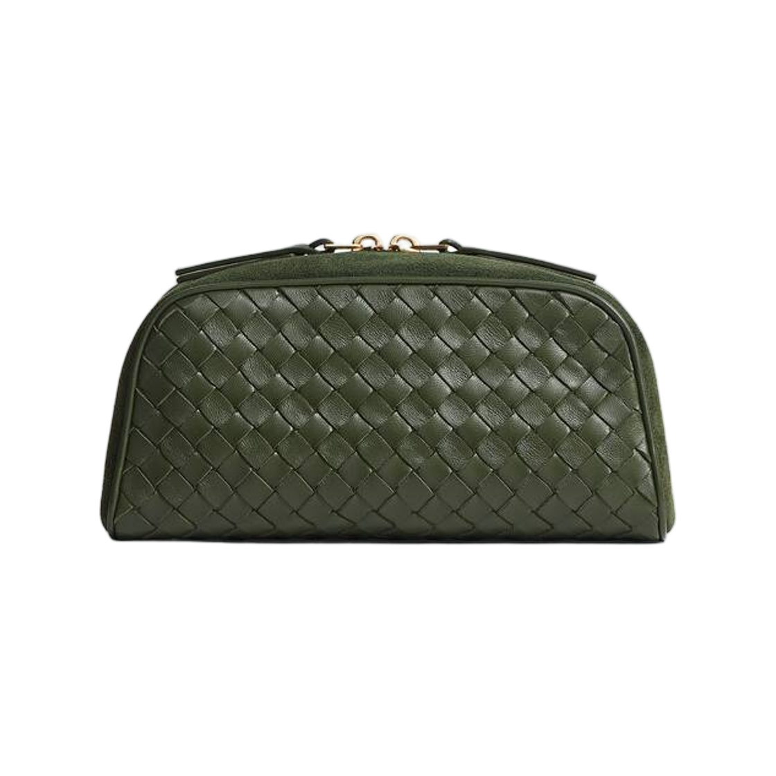 876510V0HW83785 Bottega Veneta Small Nodo Pouch Green Tweed
