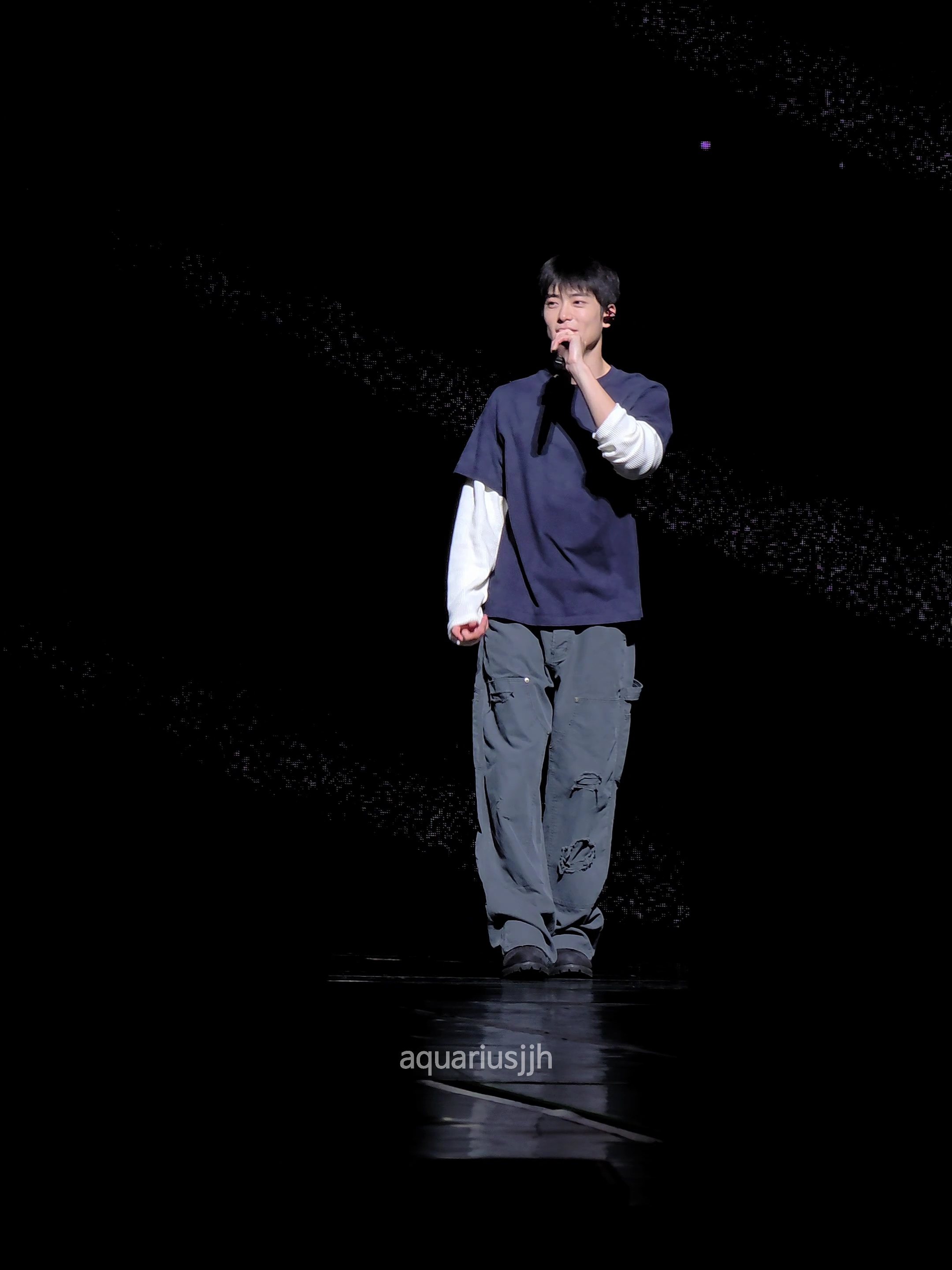 Undermycar Army Canvas Carpenter Pants Khaki Gray, Undermycar Army Canvas Carpenter Pants Midnight Teal 착용 스타일 - 5