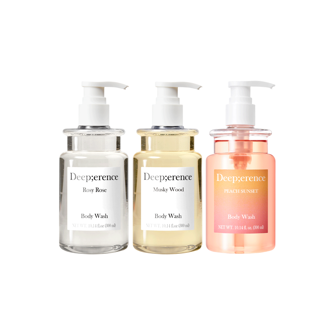 딥퍼랑스 퍼퓸 드 바디워시 300ml 3종 택1 (로지로즈/머스키우드/피치선셋)(Deeperence Perfume de Body Wash 300ml – Choose 1 of 3 (Rosy Rose / Musky Wood / Peach Sunset)) - 1