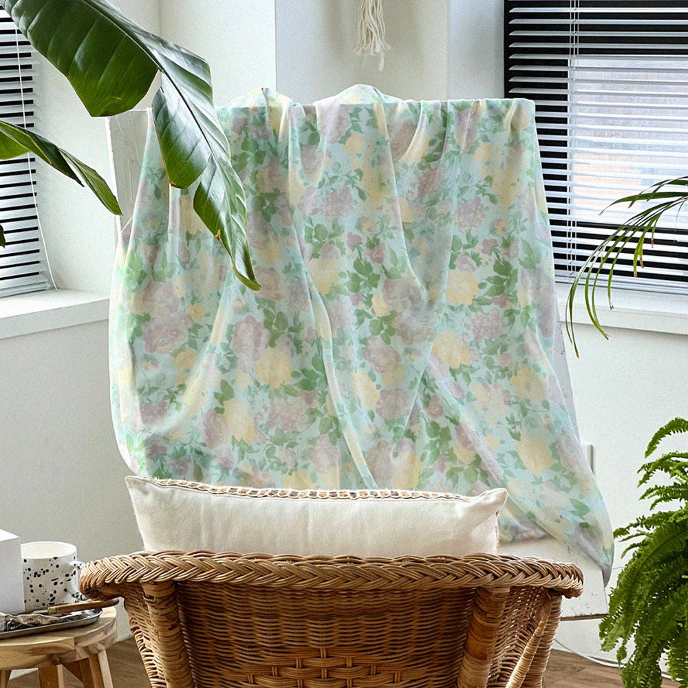 무성화 뮬 빈티지 꽃무늬 가리개 쉬폰 커튼 135x230cm(MUSEONGHWA mule vintage flower-patterned cover chiffon curtain 135x230cm) - 2