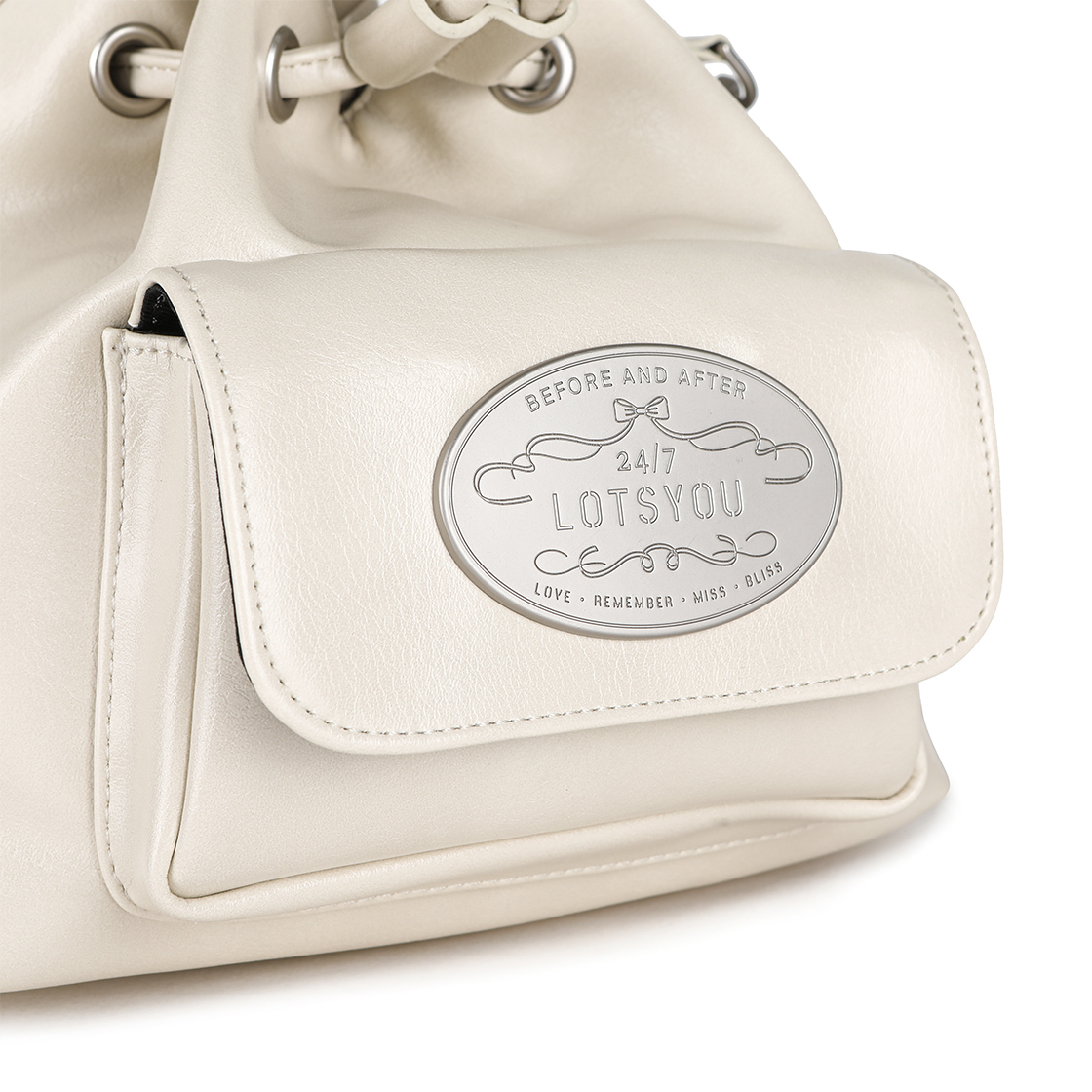 라츠유 루나 버킷백 아이보리(LOTS YOU Luna Bucket Bag Ivory) - 4