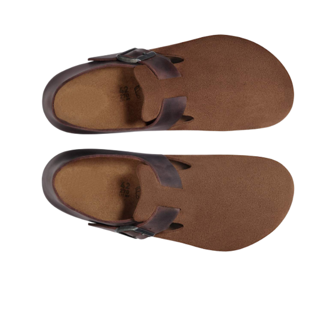 버켄스탁 런던 믹스드 레더 다크 티 - 내로우(Birkenstock London Mixed Leather Dark Tea - Narrow) - 2