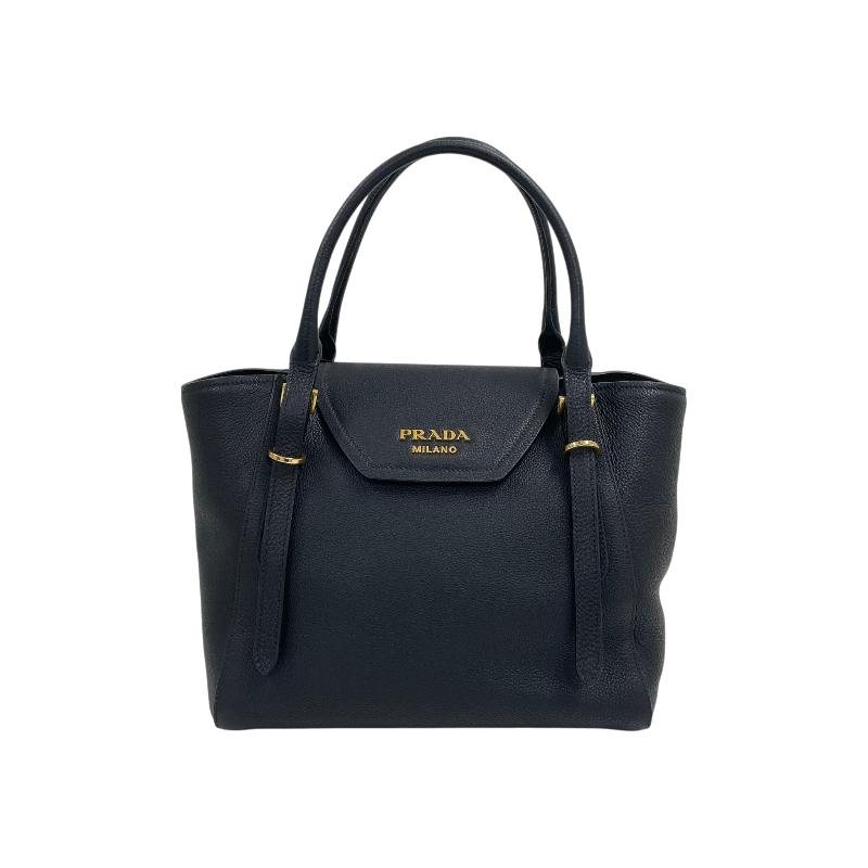 ITB3IF6OG8IJ Prada Vitello Grain Flap Tote Bag 1BA270